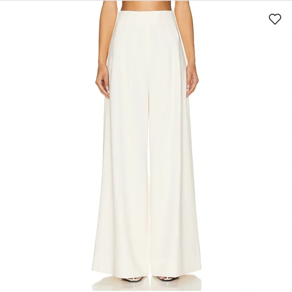 Staud Caleb Wide Leg Pants in Ecru - Picture 3 of 9